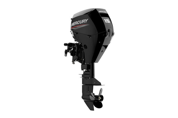 Image of Mercury 15hp EFI Outboard – Electric Start, Long Shaft, Power Tilt, Tiller Handle, Brand New | 15ELPT