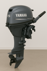 Image of Yamaha 15 HP Outboard – Electric Start, Tiller Steering, Short Shaft, 4-Stroke, Lightweight, Brand New | F15SEHA